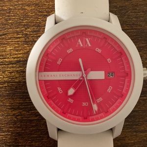 ARMANI EXCHANGE |AX1240| Neon pink and white womens watch 💕